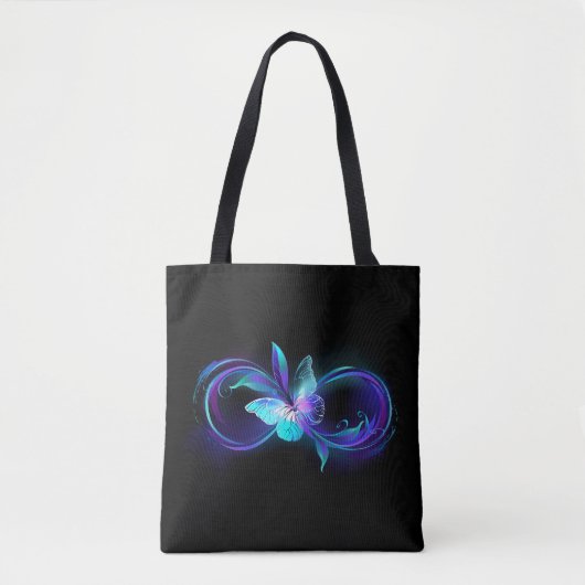Gloeiende Oneindigheid met Magische Vlinder Tote Bag (Voorkant)