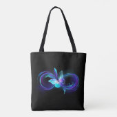 Gloeiende Oneindigheid met Magische Vlinder Tote Bag (Achterkant)