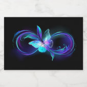 Gloeiende Oneindigheid met Magische Vlinder Voedselcontainer Etiket (Enkel label)