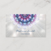 Gloeiende Paarse Blauwe Mandala Visitekaartje (Voorkant)