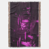 Gloeiende Paarse paddenstoelen Deken (Voorkant Verticaal)