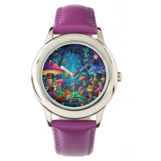 gloeiende Paarse woudwacht Horloge