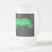 Gloeiende paddenstoelen matglas bierpul (Voorkant rechts)