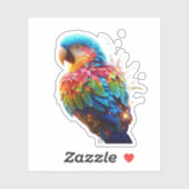 gloeiende papegaai sticker (Vel)