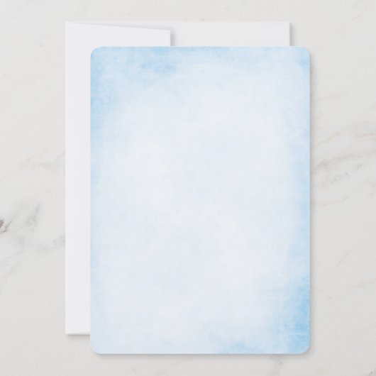 Gloeiende papieren lantaarns Blauwe verjaardag Kaart (Achterkant)