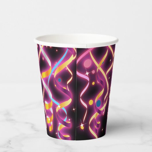 Gloeiende Party Lint Streamers Verjaardagsfeestje Papieren Bekers (Rechts)