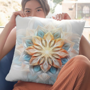 Gloeiende pastelkleuren Mandala Kussen