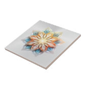 Gloeiende pastelkleuren Mandala Tegeltje (Zijkant)