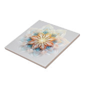 Gloeiende pastelkleuren Mandala Tegeltje (Zijkant)