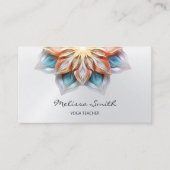 Gloeiende pastelkleuren Mandala Visitekaartje (Voorkant)