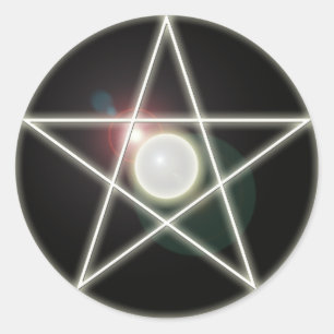Gloeiende Pentagram 2 Sticker