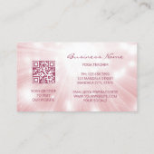 Gloeiende Pink Mandala Visitekaartje (Achterkant)