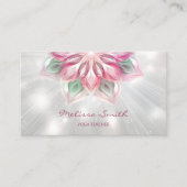 Gloeiende Pink Mandala Visitekaartje (Voorkant)