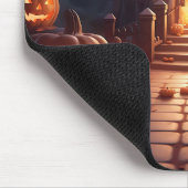 Gloeiende Pompoen Halloween Muismat (Hoek)