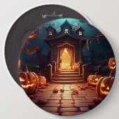 Gloeiende Pompoen Halloween Ronde Button 6,0 Cm (Voorkant /achterkant)
