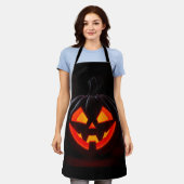 Gloeiende Pompoen Halloween Schort (Gedragen)