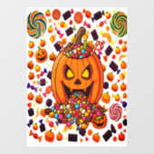Gloeiende pompoen Halloween Stickers (Vel)