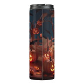 Gloeiende Pompoen Halloween Thermosbeker (Achterkant)