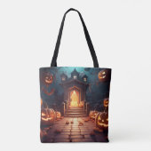 Gloeiende Pompoen Halloween Tote Bag (Achterkant)