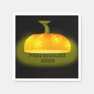 Gloeiende pompoen herfst unique schattig sinaasapp servet