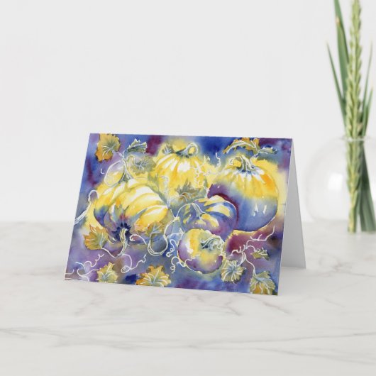 Gloeiende pompoenen Blank Notecard Bedankkaart (Voorkant)