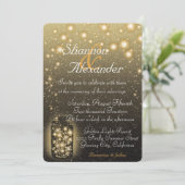 Gloeiende pot van vuurvliegen met nachtsterren kaart (Staand voorkant)