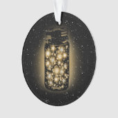 Gloeiende pot van vuurvliegen met nachtsterren ornament (voorkant)
