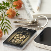 Gloeiende pot van vuurvliegen met nachtsterren sleutelhanger (Voorkant Rechts)