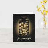 Gloeiende pot van vuurvliegjes met nachtsterren kaart (Gele Bloem)