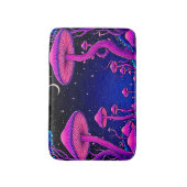 Gloeiende Psychedelic Mushroom Forest Night Badmat (Voorkant Verticaal)