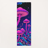 Gloeiende Psychedelic Mushroom Forest Night Yogamat (Voorkant)