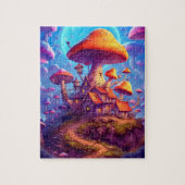 Gloeiende psychedelische paddenstoelen puzzel legpuzzel (Verticaal)