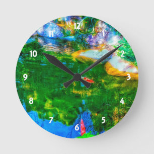 Gloeiende reflecterende obligatie ronde klok