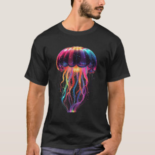 gloeiende regenboogkwal t-shirt