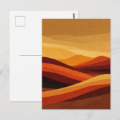 Gloeiende resten van de stille duinen briefkaart (Voorkant / Achterkant)