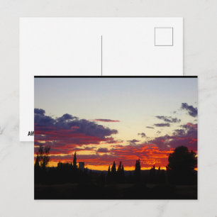 Gloeiende resten van het schemerlandschap briefkaart