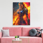 Gloeiende resten van vrijheid canvas afdruk (Insitu (Woonkamer))