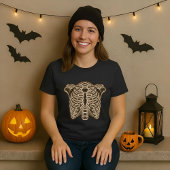 Gloeiende Ribcage Skeleton Halloween T-shirt