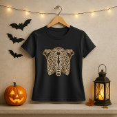 Gloeiende Ribcage Skeleton Halloween T-shirt