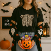 Gloeiende Ribcage Skeleton Halloween T-shirt