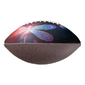 Gloeiende rode libel american football (Gedraaid 90)