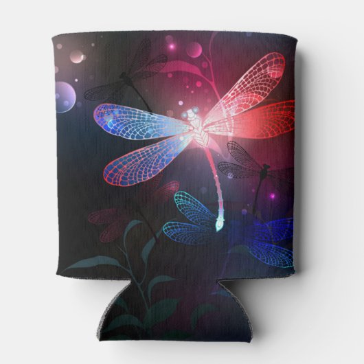 Gloeiende rode libel blikjeskoeler (Achterkant)