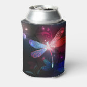 Gloeiende rode libel blikjeskoeler (Blikje Achterkant)