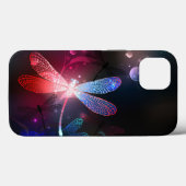 Gloeiende rode libel Case-Mate iPhone case (Achterkant (horizontaal))