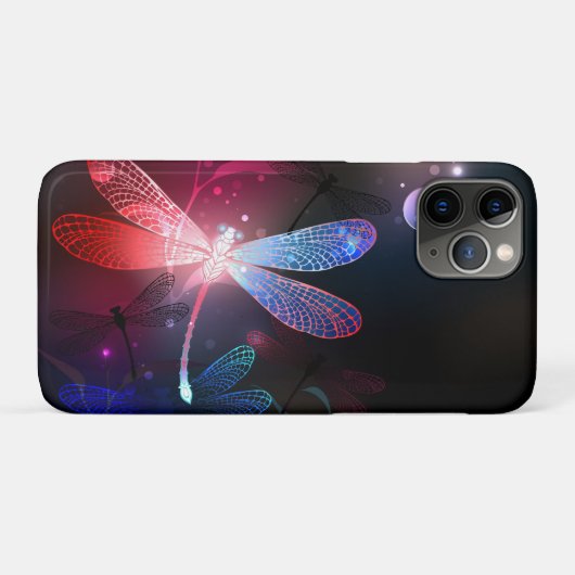 Gloeiende rode libel Case-Mate iPhone case (Achterkant (horizontaal))