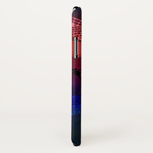 Gloeiende rode libel Case-Mate iPhone case (Achterkant / rechts)