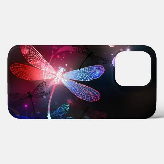 Gloeiende rode libel Case-Mate iPhone case (Achterkant (horizontaal))