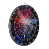 Gloeiende rode libel dartbord (Voorkant Links)