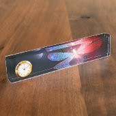 Gloeiende rode libel naambordje (Zijkant)