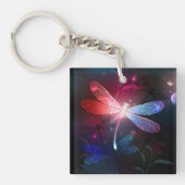 Gloeiende rode libel sleutelhanger (voorkant)